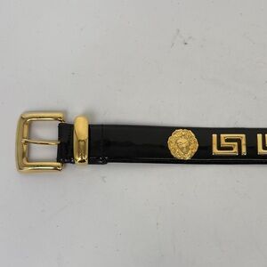 🎪 Avigionlion opulent Black patent  leather and Gold Belt